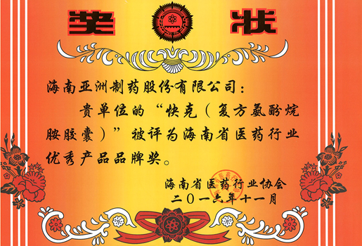 2016协会快克优秀品牌x